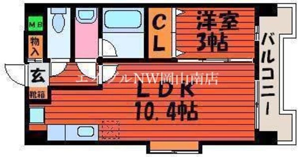 北長瀬駅 徒歩7分 5階の物件間取画像